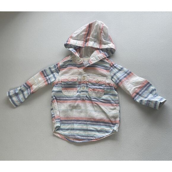 Lot Of 2 Carters Button Up Hoodie Shirt Place Denim Pants Baby Boy 18M, 18M-24 - Picture 2 of 9